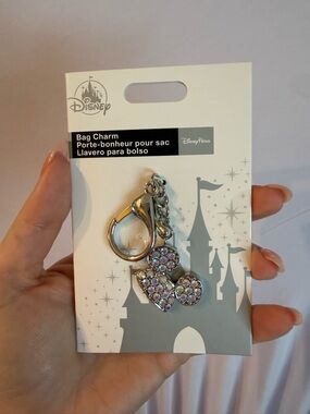 Disney Iridescent Crystal Mickey Keychain - Silver Hardware
